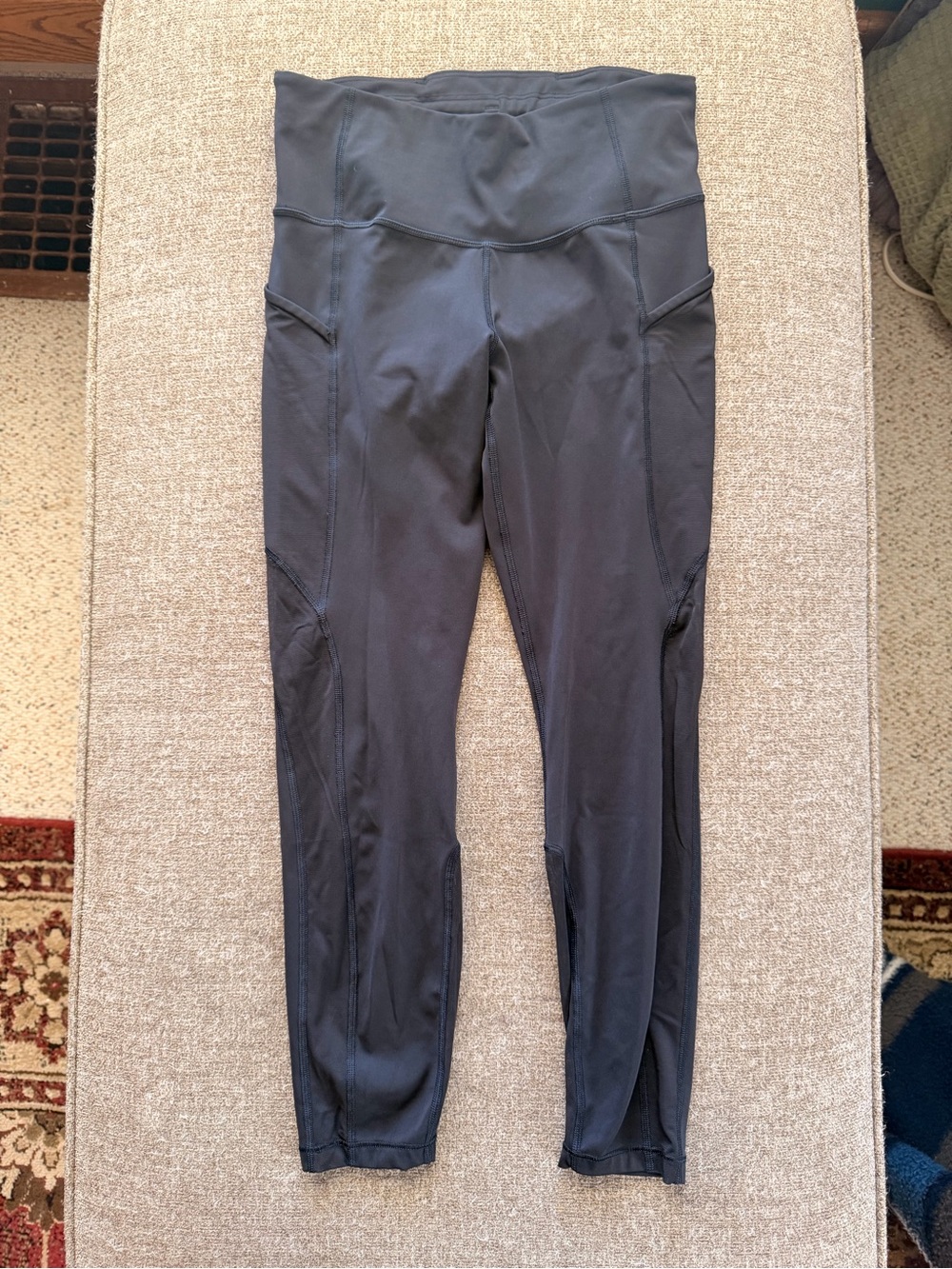 Athleta Black High-Rise Performance Leggings with Side Pockets